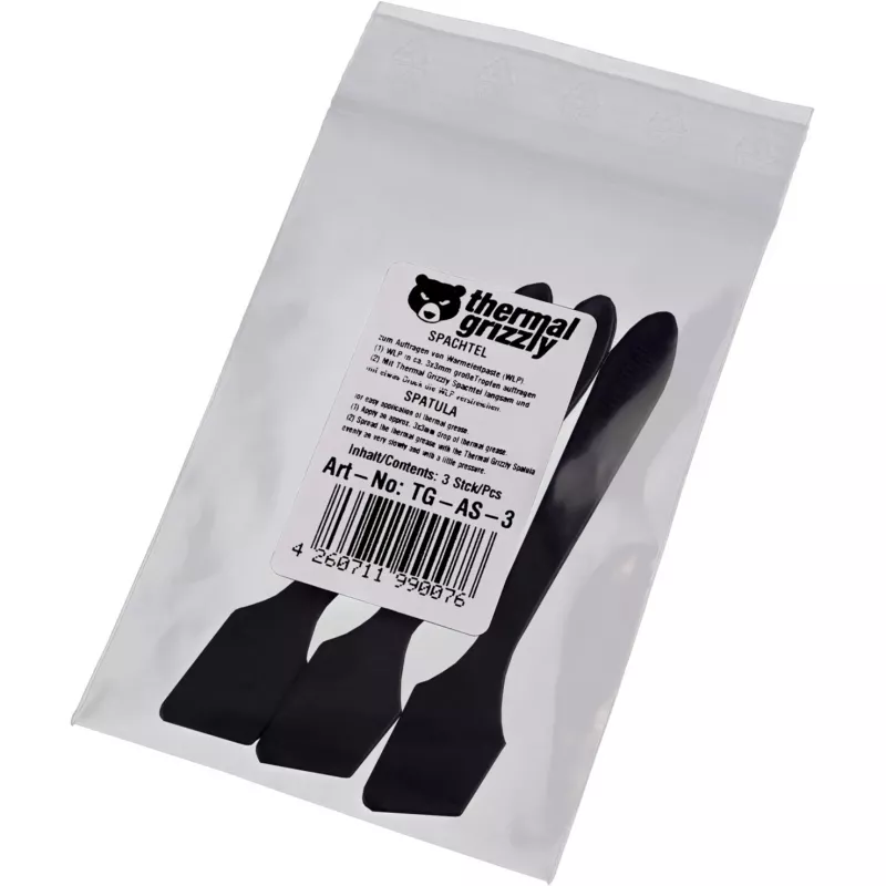 Espátula para pasta térmica Thermal Grizzly — cinzento, ferramenta de aplicação para distribuição de pasta