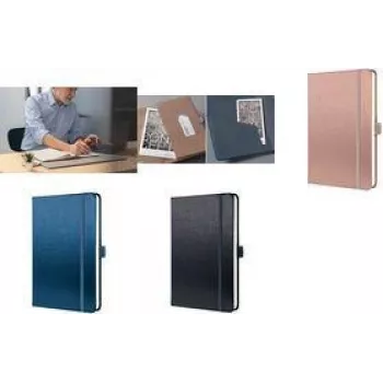 Caderno Sigel CO405 Conceptum A5 pautado 97 folhas cinzento — páginas pautadas, costurado