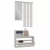 Roupeiro Top e shop VERA Caxemira GS1 — 1800×850×240 mm, porta de abrir, espelho, 1 prateleira, 6 ganchos