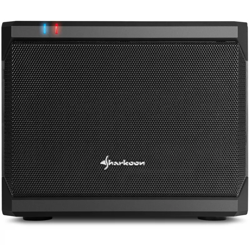 Sharkoon QB One Preto - Midi/Minitower ITX, Mini-ITX 3,5 - Fonte de alimentação para PC/Servidor Arrefecedor - USB, USB 2.0, USB 3.0