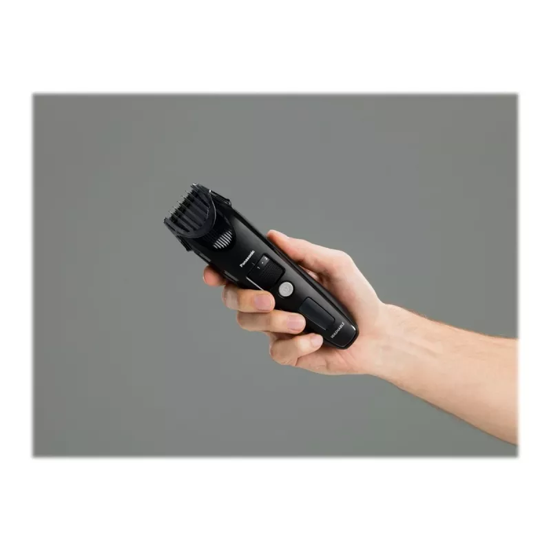 Aparador de barba Panasonic ER-SB40-K803 — 0,5–10 mm, 19 níveis, Li-Ion, sem fios/com alimentação, preto