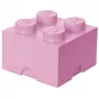 Storage Brick LEGO Room Copenhagen 4, rosa — tijolo de armazenamento LEGO 40031738, recipiente empilhável para brinquedos e têxteis