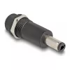 Adaptador DELOCK DC 5,5 x 2,1 mm (fêmea) para DC 5,5 x 2,5 mm (macho), preto