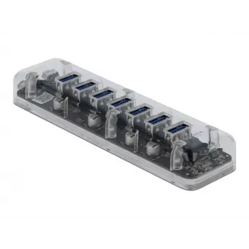 Hub USB DeLOCK 64088 Transparente USB 3.2 Gen 1 Micro-B