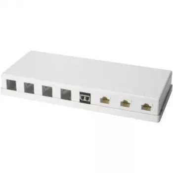 LOGILINK- Caixa de superfície Keystone 8 portas UTP, branco, sem equipamento (NK4035)