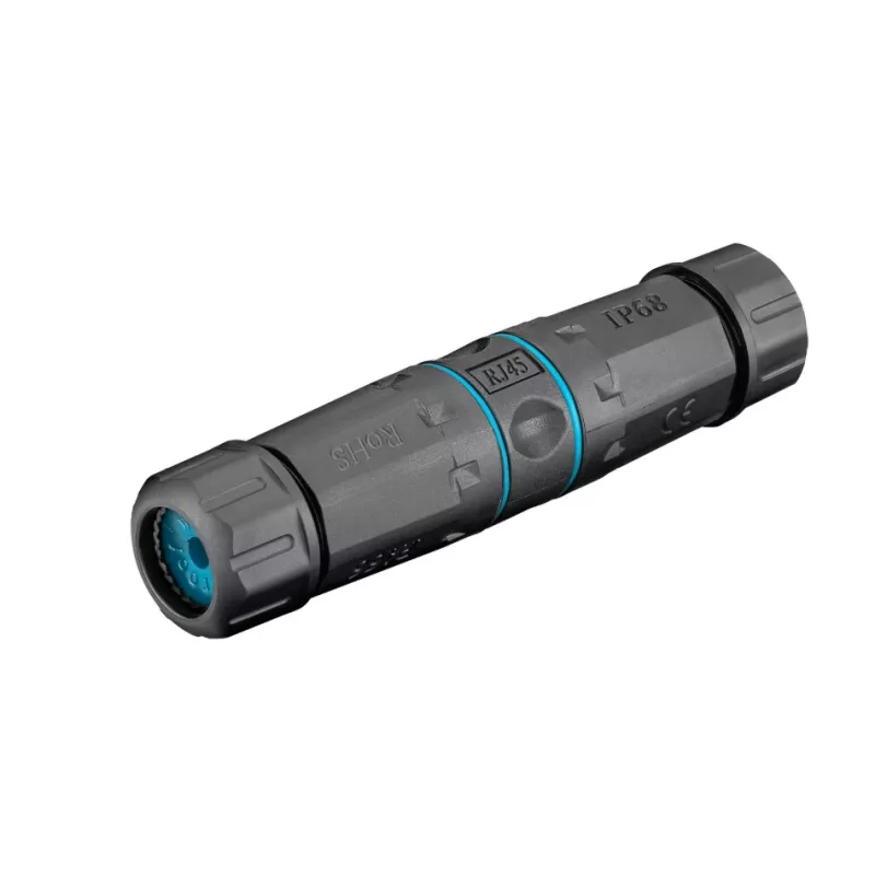 Goobay Outdoor (IP68) conector de cabo de rede, CAT 6A não blindado, UTP – à prova de pó e água, régua de terminais para montagem LSA (sem ferramentas) (44416)