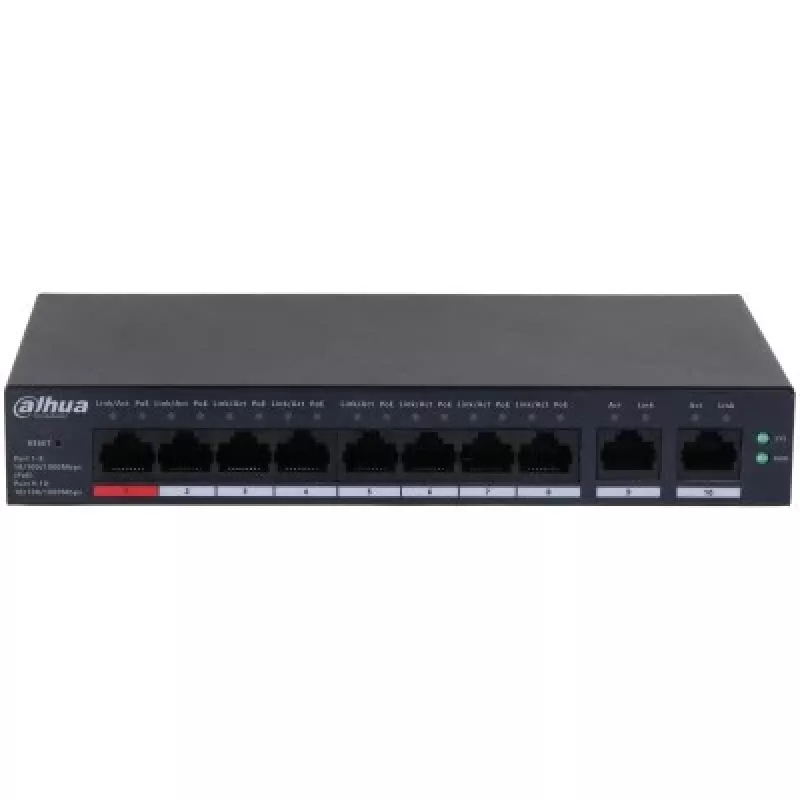 Dahua Technology DH-CS4010-8GT-110 Switch de rede Managed L2 Gigabit Ethernet (10/100/1000) Power over Ethernet (PoE) preto
