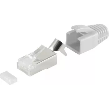 Conector de cabo RJ-45 S/CONN 72067-10GR cinzento branco