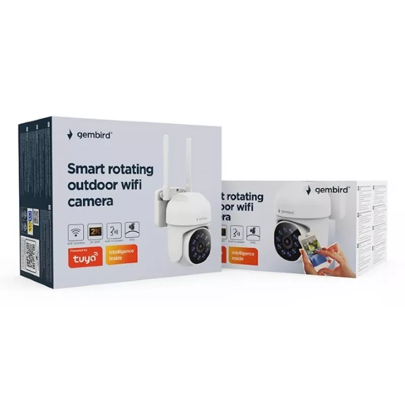 Câmara de vigilância IP Gembird TSL-ODCAM-WRHD-01 2560x1440 exterior com fios sem fios