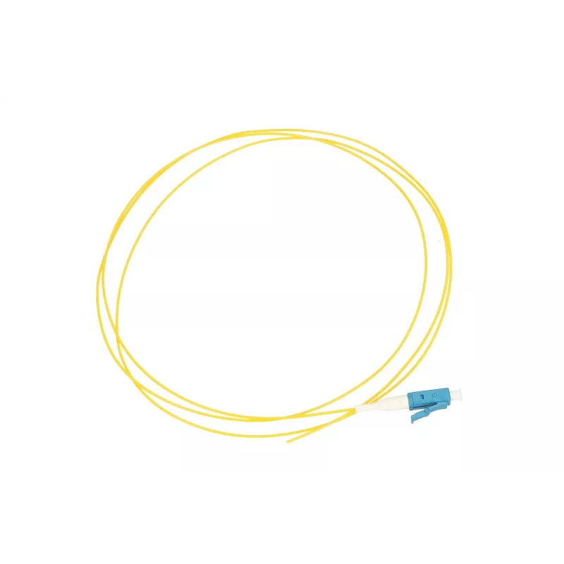 Extralink LC/UPC Pigtail, Monomodo G.652D, 900 µm PVC, 1 m, FTTH, amarelo