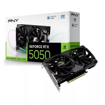 Placa gráfica PNY GeForce RTX 5050 – 8 GB GDDR6, 2317 MHz, 128-Bit, PCIe x8 5.0, refrigeração Dual-Fan