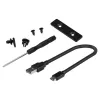 Caixa para SSD SAVIO AK-84 Preto para unidades M.2, USB 10 Gbit/s (Type-A / Type-C), Alumínio + ABS