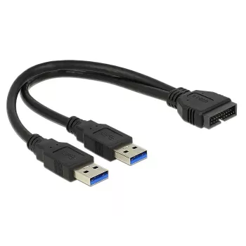 Cabo USB DeLOCK 0,25m USB3.0/2xUSB3.0 83910