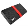 SSD Emtec 256GB USB Type-C 3.2 Gen 1 preto vermelho X200