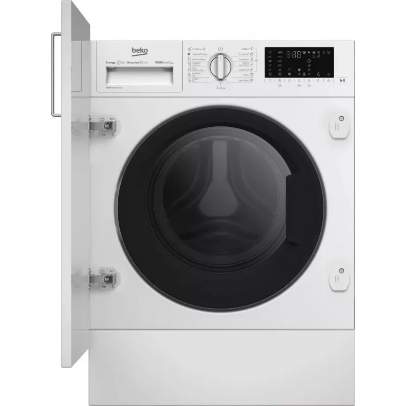 Máquina de lavar e secar BEKO B5DBT68547W encastrável, 8 kg de lavagem / 5 kg de secagem, 1400 rpm