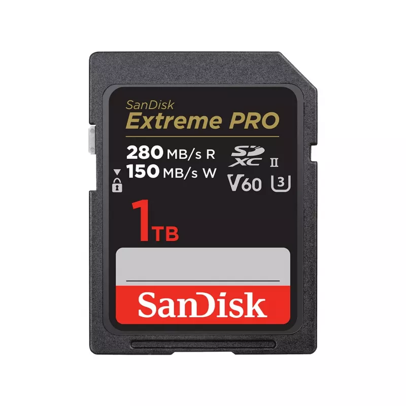 SanDisk Extreme Pro - Cartão de memória - 1TB - Video Class V60 / UHS-II U3 / Classe 10 - SDXC UHS-II (SDSDXEP-1T00-GN4IN)