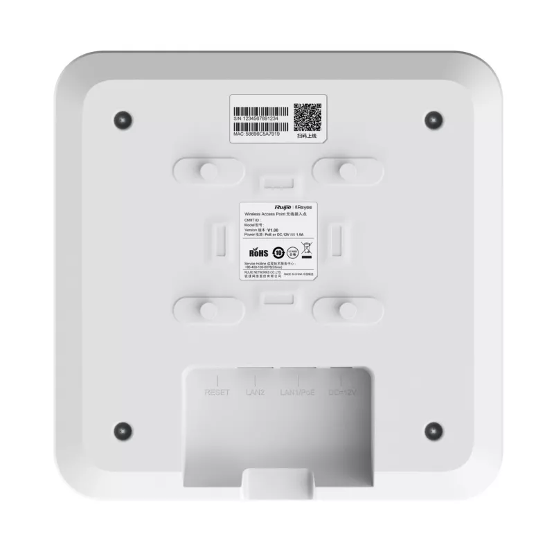 Ponto de acesso wireless Ruijie Networks RG-RAP2260(G) 1201 Mbit/s branco Power over Ethernet (PoE)