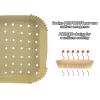 Beper C103ACC003 tabuleiros de papel para fritadeira de ar, 50 un., 24 x 24 cm