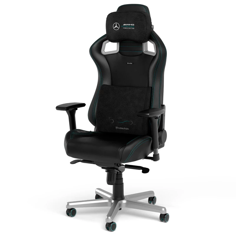 noblechairs conjunto de almofadas de espuma viscoelástica - Mercedes-AMG Petronas Formula One Team Edition