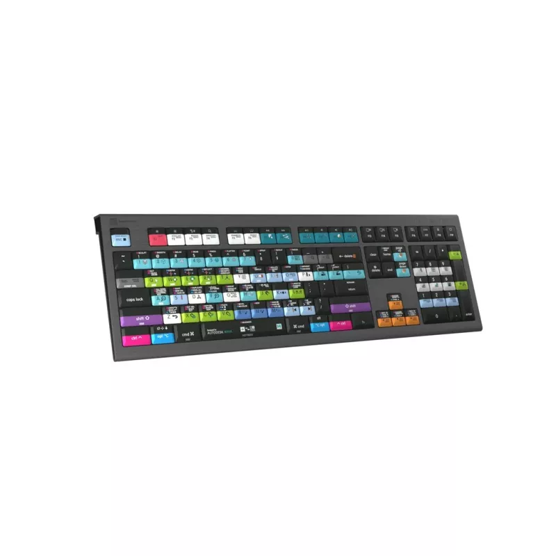 Teclado Logickeyboard Avid Media Composer Astra 2 universal USB QWERTY alemão cinzento