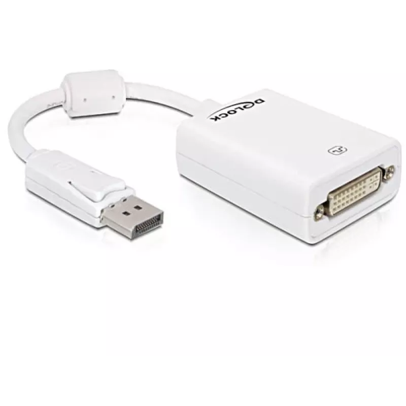 Adaptador de cabo de vídeo DeLOCK 61765 DisplayPort para DVI-I 0,125 m
