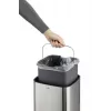 Durable TOUCH 12L retangular aço inoxidável prateado preto