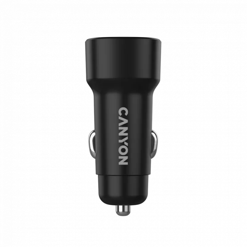 Carregador de automóvel CANYON OnDrive 24 24W 2xUSB-A preto