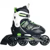 Patins em linha Muuwmi 682 tamanho ajustável 33–36 verde/preto com conjunto de proteções