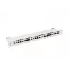 Patch panel 1U LANBERG PPS7-1024-S – 24 portas, Cat7, F/UTP, metal, 1U (445×102×44,5 mm)
