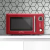 Micro-ondas de bancada ETA Storio Vermelho Solo – 20 L, 700 W, 5 níveis de potência, prato giratório de 245 mm