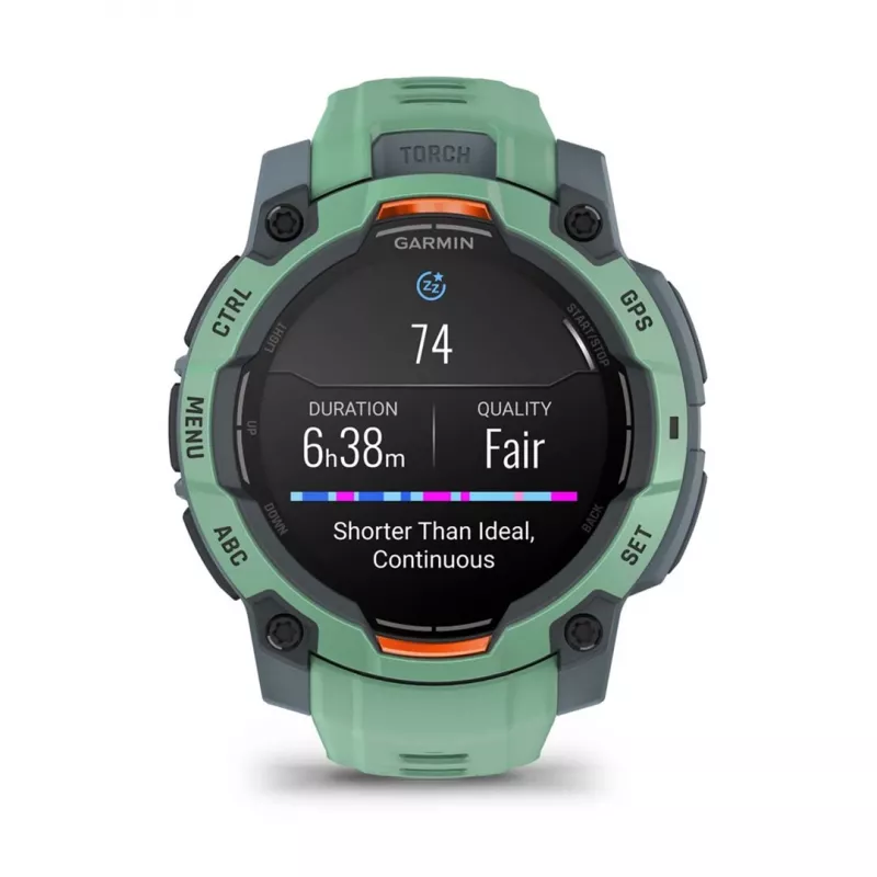 Garmin Instinct 3 AMOLED 3,05 cm (1,2) 45 mm Digital 390 x 390 píxeis Ecrã tátil verde GPS (satélite)