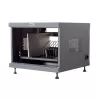 Prateleira de rack TECHLY 367652 organizador de cabos com fixação adesiva 3M, aço, 550×550×410 mm, preto