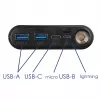 Akyga AK-BC-04 Caixa para power bank 20000 mAh, 8x 18650, 18W PD QC4+, USB-C, 2x USB-A, Lightning
