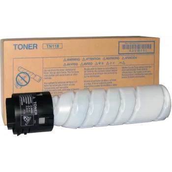 Cartucho de toner Konica Minolta TN118 (TN-118; A3VW050/A3VW051) embalagem dupla, preto