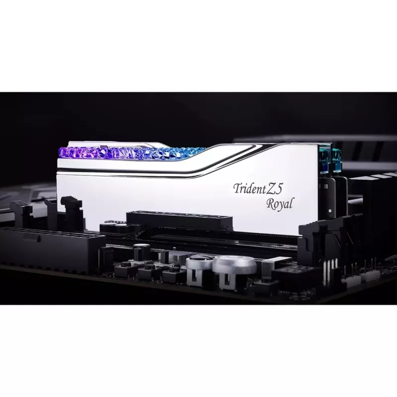 DIMM 48 GB DDR5-8200 (2x 24 GB) Dual-Kit, memória prateada, F5-8200J4052F24GX2-TR5S, Trident Z5 Royal, INTEL XMP