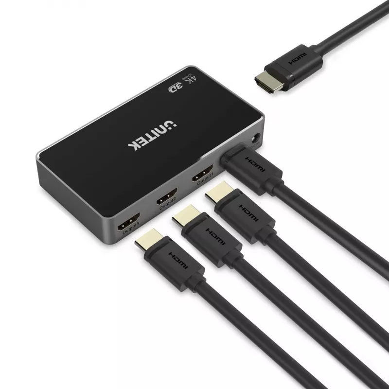 Splitter de vídeo UNITEK V1109A HDMI 4x HDMI 4K 1.4b