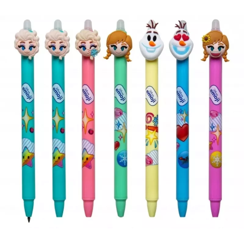 Caneta retrátil apagável Colorino Disney Emoji Frozen
