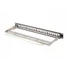Patch panel vazio 24 portas 1U 19 polegadas FTP para módulos keystone preto