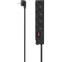Extensão elétrica Hama 00223166 1,5 m 4 tomadas AC interior preto