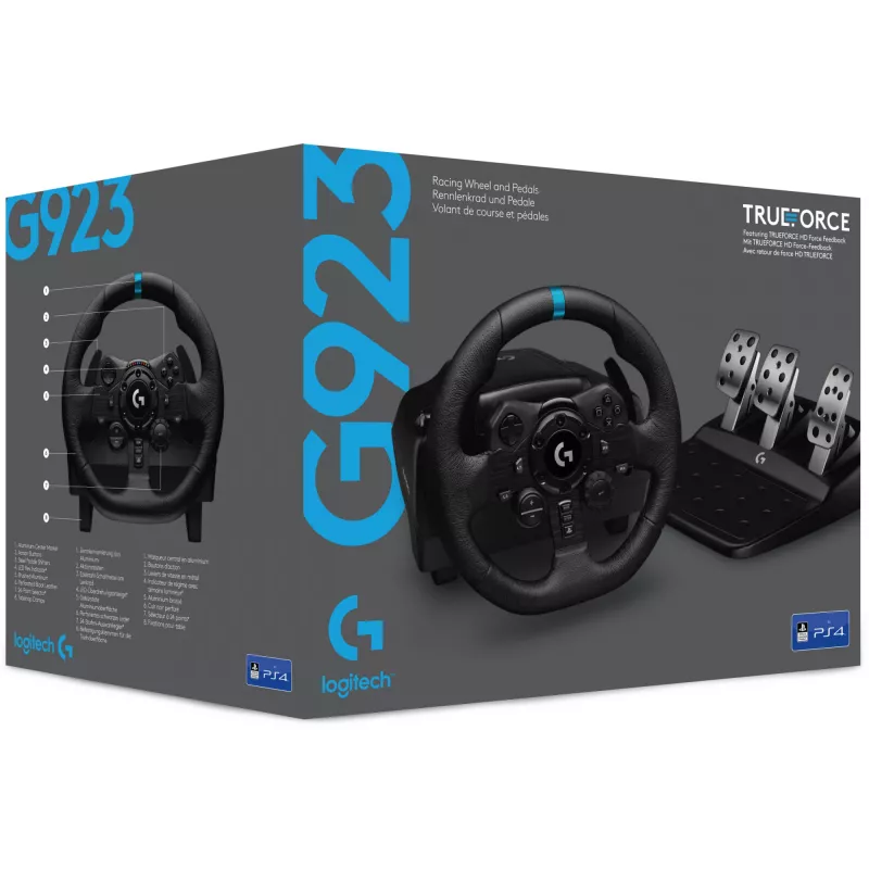 Logitech G G923 SE preto USB 2.0 volante + pedais + joystick PC, PlayStation 4, PlayStation 5 (991-000531)