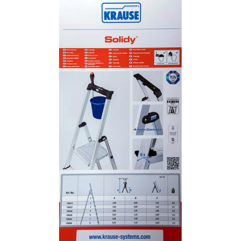 Escada autónoma SOLIDY 4 degraus KRAUSE