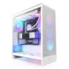 Caixa para PC NZXT H7 Flow RGB Midi Tower branca — vidro temperado, EATX, frente 3×120mm, USB-C