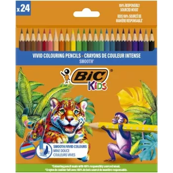 BIC lápis de cor Kids Smooth conjunto de 24 cores