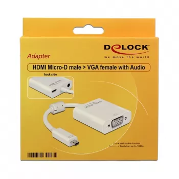 Adaptador gráfico USB DeLOCK 65557 1920 x 1080 píxeis branco