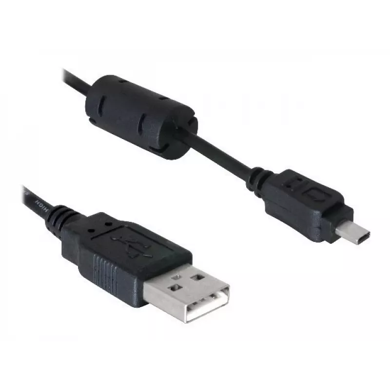 DeLOCK 82414 Cabo USB para conector de câmara digital (Nikon 8 pinos UC-E6), 1,83 m, preto