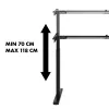 Secretária Maclean, ajuste de altura manual, sem tampo, para trabalho sentado e de pé, máx. 60 kg, altura máx. 120 cm, MC-790NB