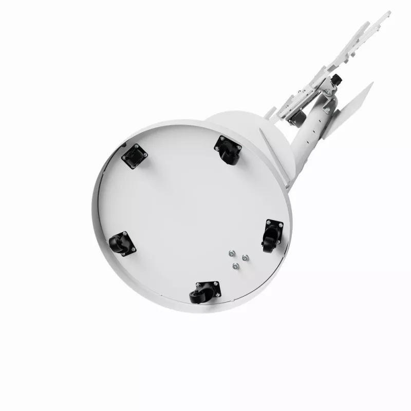 Suporte de TV de chão GEMBIRD TVS-86TR-01-W para televisores de 37–86 polegadas, branco, orientável e inclinável, VESA 200x200–600x400, carga máx. 50 kg
