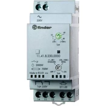 Finder interruptor crepuscular para calha DIN 35 mm, série 11.41.8.230 11.41.8.230.0000 (Standard/alcance elevado) 1 - 80/30 - (11.41.8.230.0000)