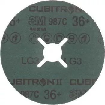 Disco de lixar de fibra 3M Cubitron II 115 x 22 mm, grão 60+, pack de 25