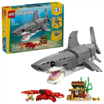 LEGO CREATOR 3 EM 1 31381 Tubarão assustador com um baú do tesouro